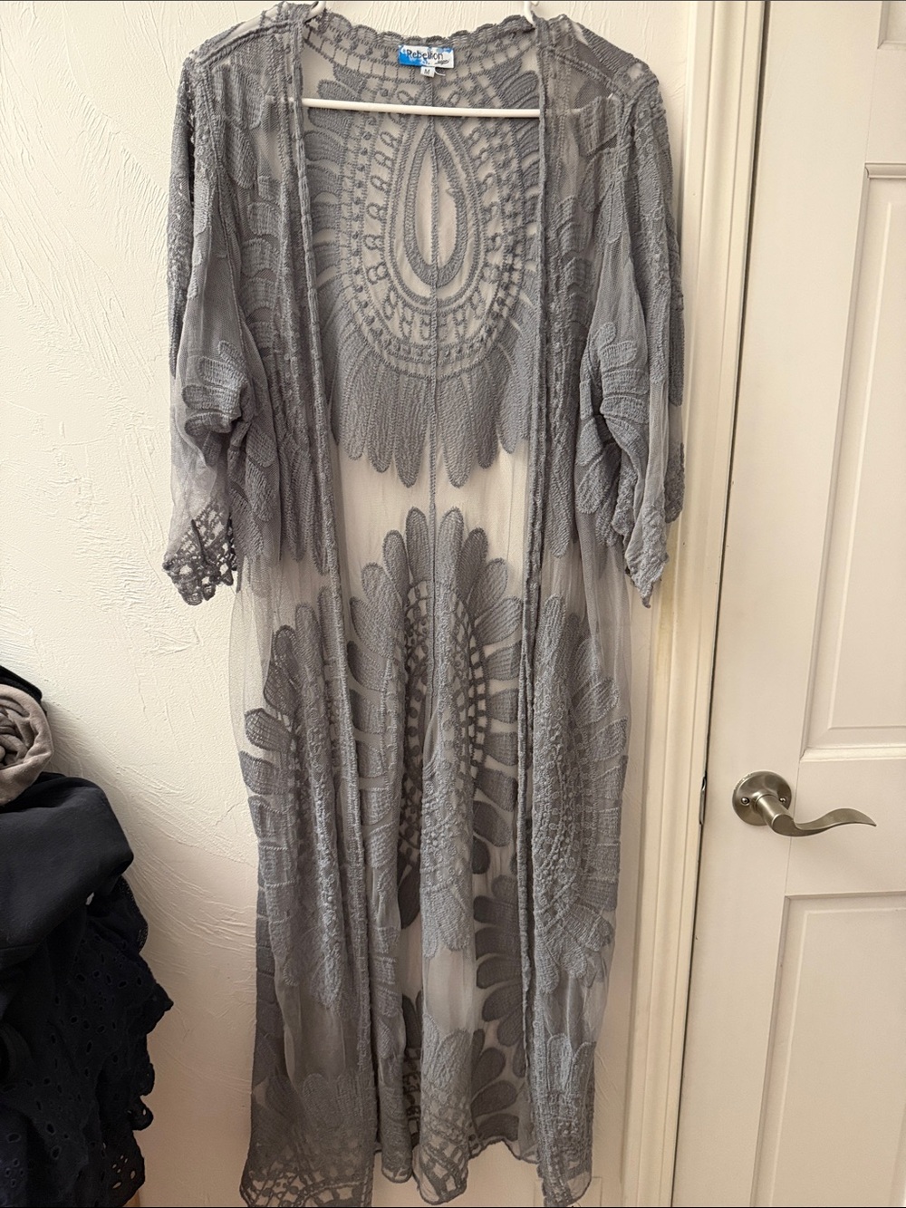 Boho Lace Overlay - Gray
